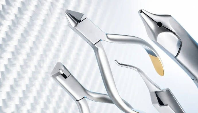 Premium orthodontic dental instruments with stainless steel pliers and cutters