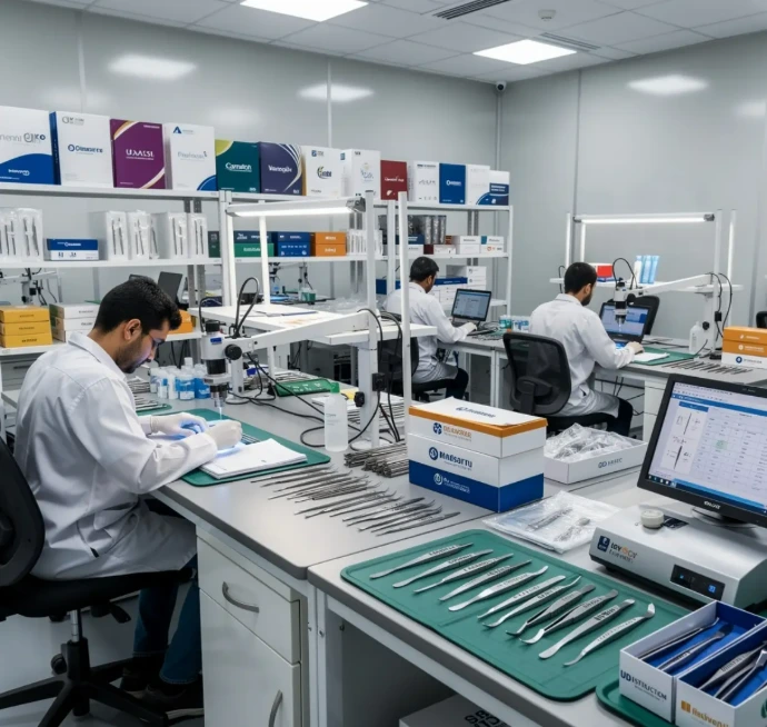 Private label production of dental instruments with custom branding, packaging, and OEM product configurations for global customers