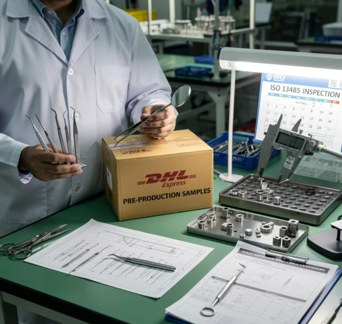 Rapid sampling and pre-production development of dental instruments for OEM customer approval before mass manufacturing