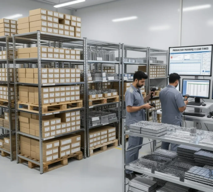 Reliable supply chain and warehouse management for dental instruments with organized inventory and shipping operations