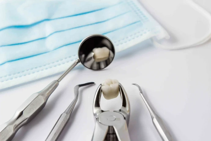 Premium dental surgical instruments set made from stainless steel for professional dental procedures